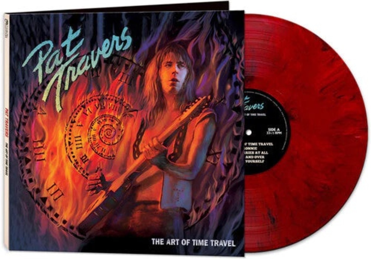 Pat Travers "The Art of Time Travel" on red marble vinyl, available in the Goldmine shop by clicking above.