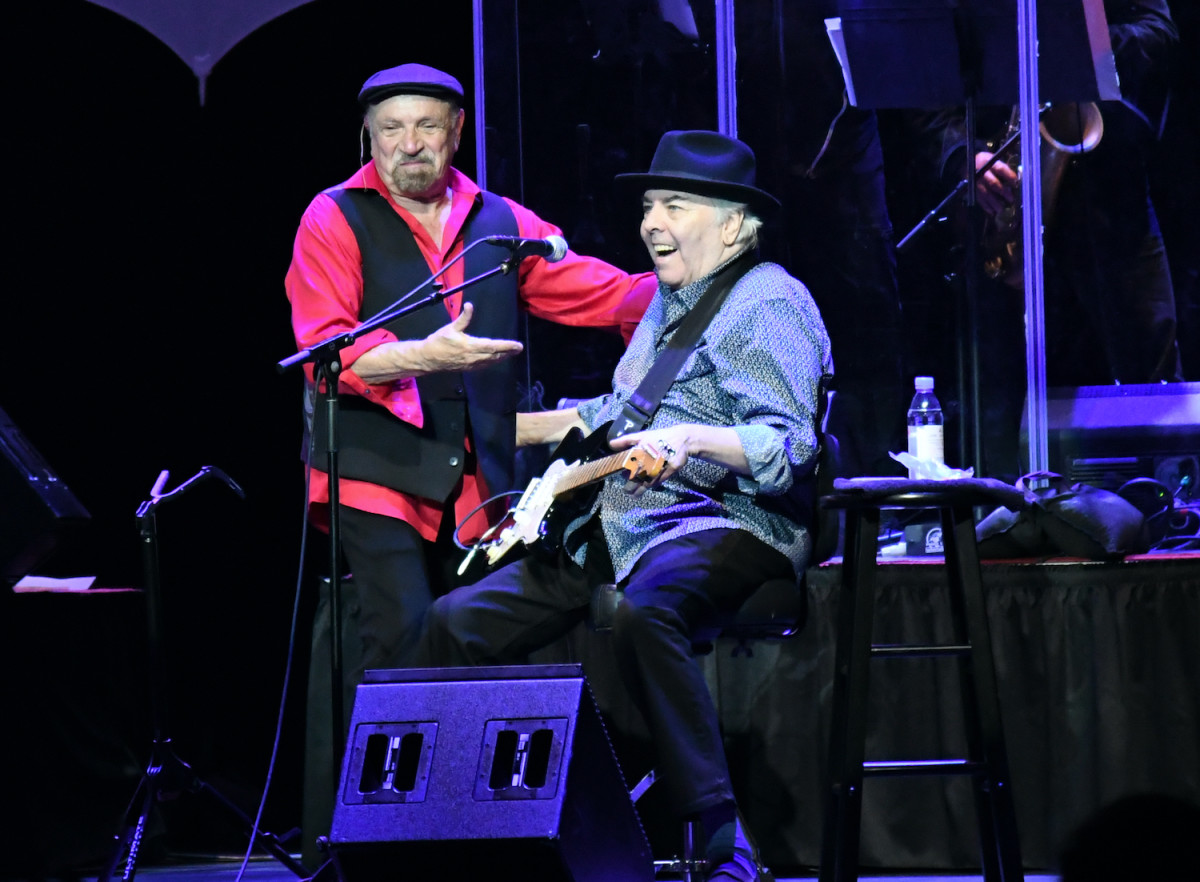 Felix Cavaliere (left) and Gene Cornish soak up the cheers Nov. 16 at the Mayo Performing Arts Center in Morristown, New Jersey. (Photo by Chris M. Junior)