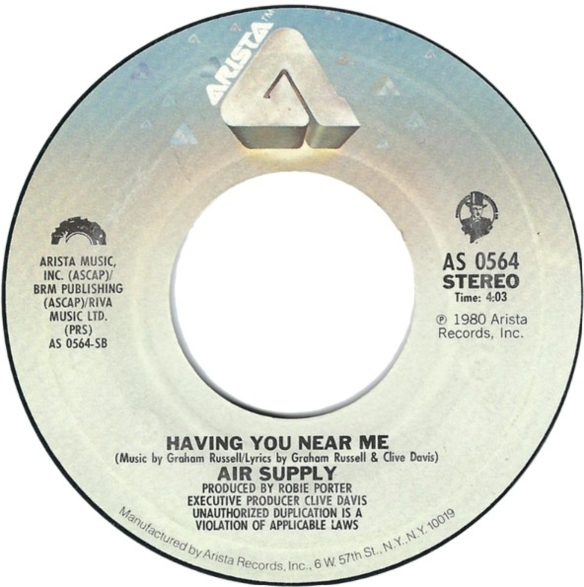 GM Air Supply flip side